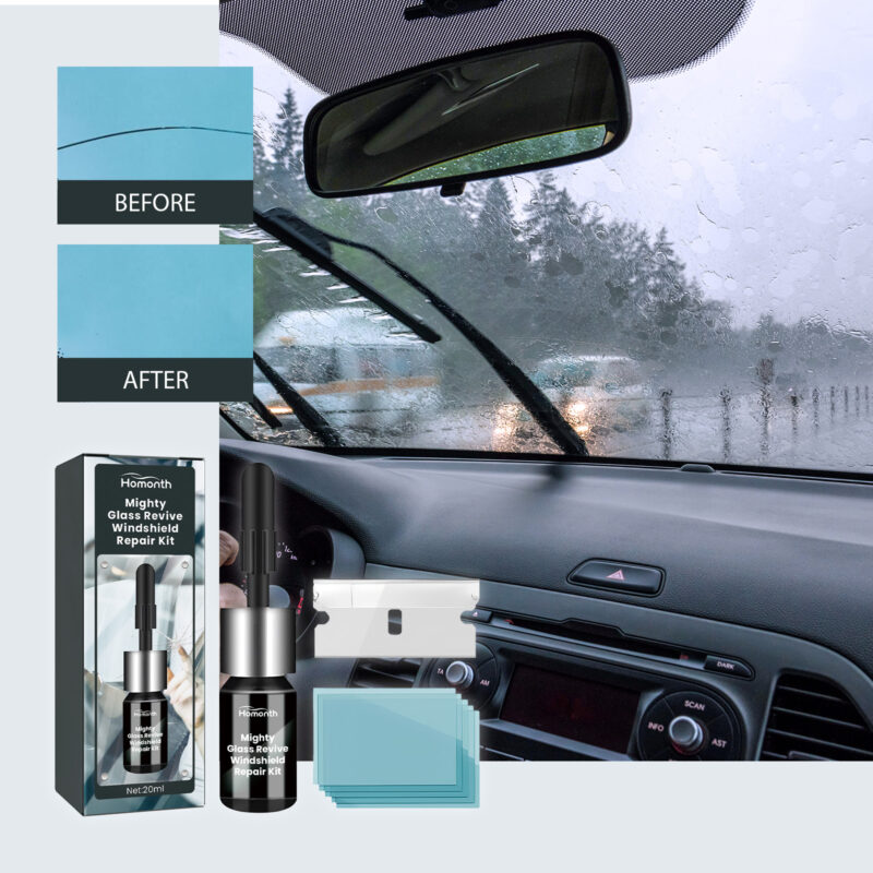 Homonth Fast-Acting Windshield Repair Kit – Car Windshield Crack Fix, Safe Adhesive Solution - Image 2