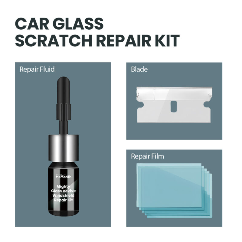 Homonth Fast-Acting Windshield Repair Kit – Car Windshield Crack Fix, Safe Adhesive Solution - Image 5