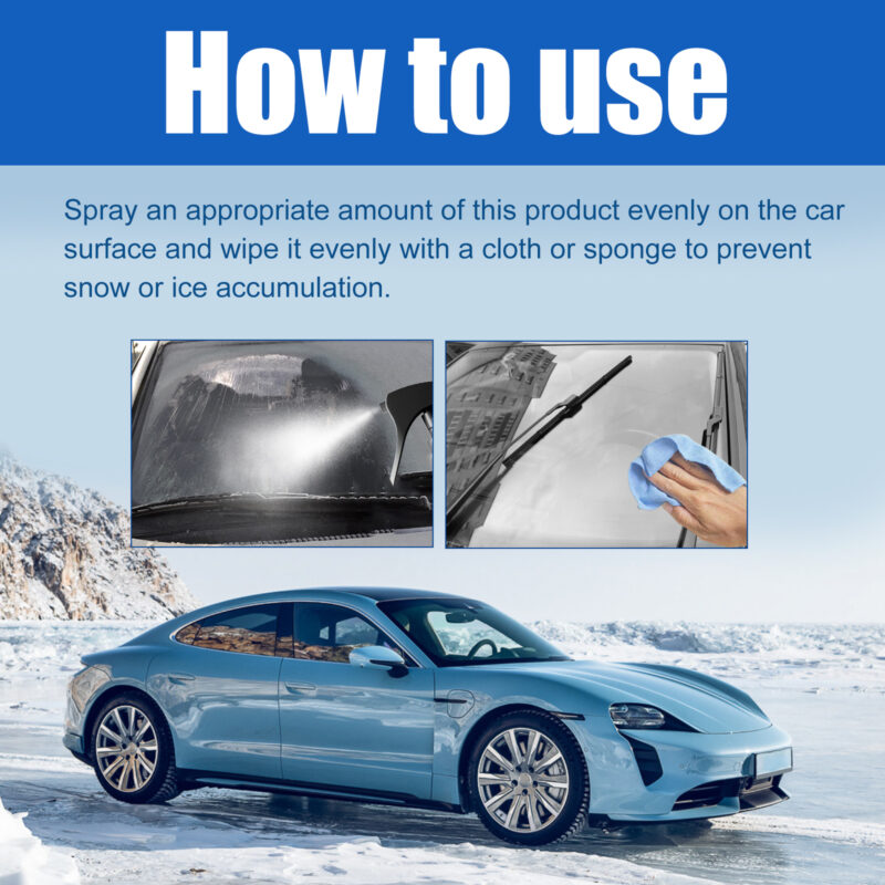 Homonth Fast-Acting Winter Deicing Spray – Windshield Snow Melt, Car Safe Protective Coating - Image 6