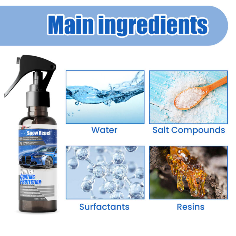 Homonth Fast-Acting Winter Deicing Spray – Windshield Snow Melt, Car Safe Protective Coating - Image 5
