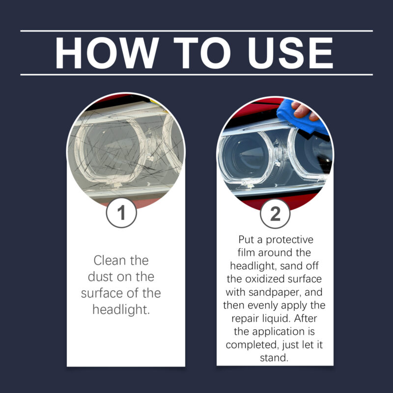 HOMONTH Headlight Repair Liquid: Yellowing Remover, Fast-Acting & Surface-Safe Cleaner - Image 6