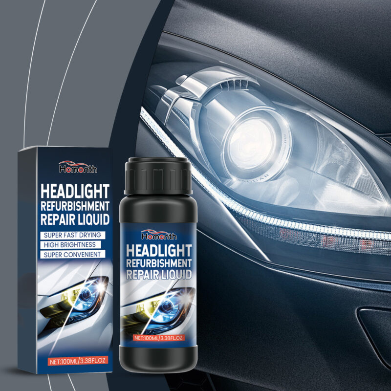 HOMONTH Headlight Repair Liquid: Yellowing Remover, Fast-Acting & Surface-Safe Cleaner - Image 2