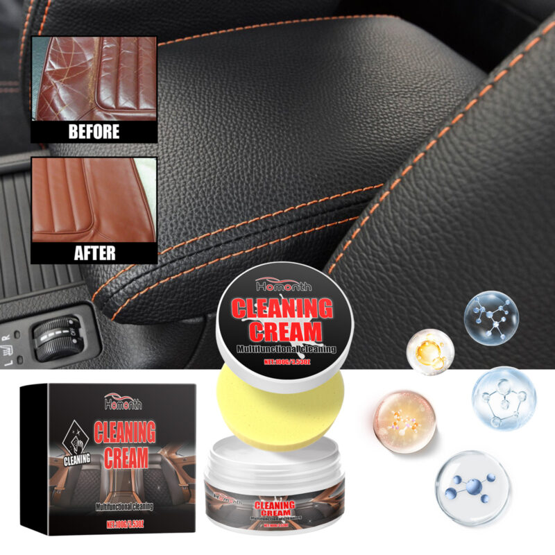 Homonth Multi-Purpose Car Cream: Fast-Acting Interior Cleaner, Surface-Safe Formula - Image 2