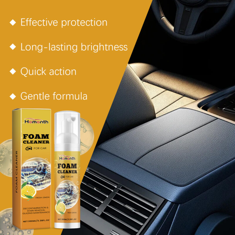 Homonth Multi-Purpose Car Foam Cleaner: Fast-Acting, Surface-Safe Interior Cleaning - Image 4
