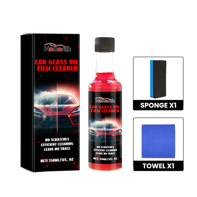 Homonth Multi-Purpose Car Glass Cleaner: Oil Film Remover, Windshield Decontamination - Image 2