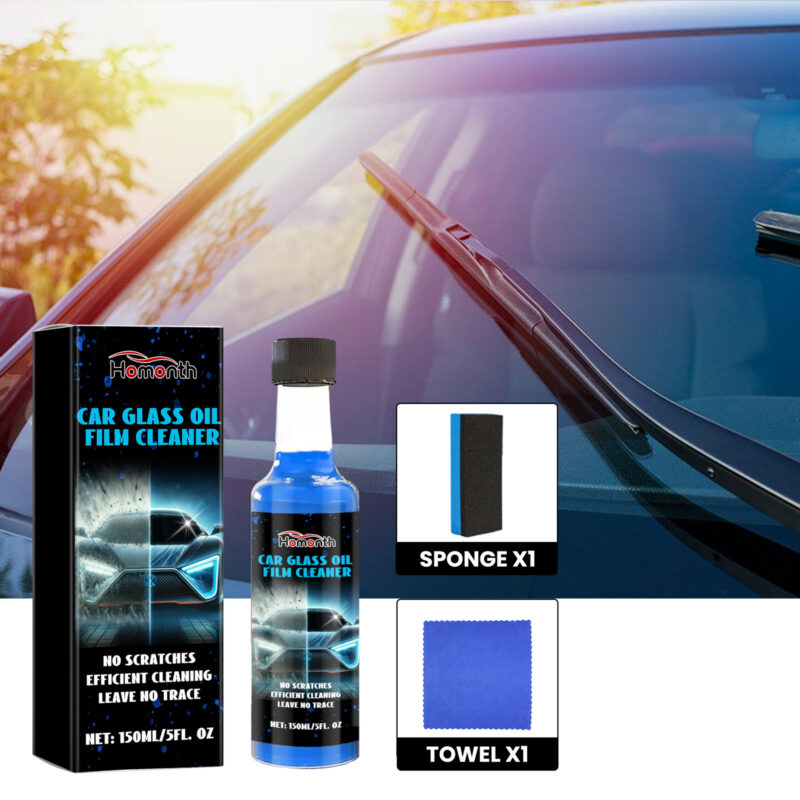 Homonth Multi-Purpose Car Glass Cleaner: Oil Film Remover, Windshield Decontamination - Image 3