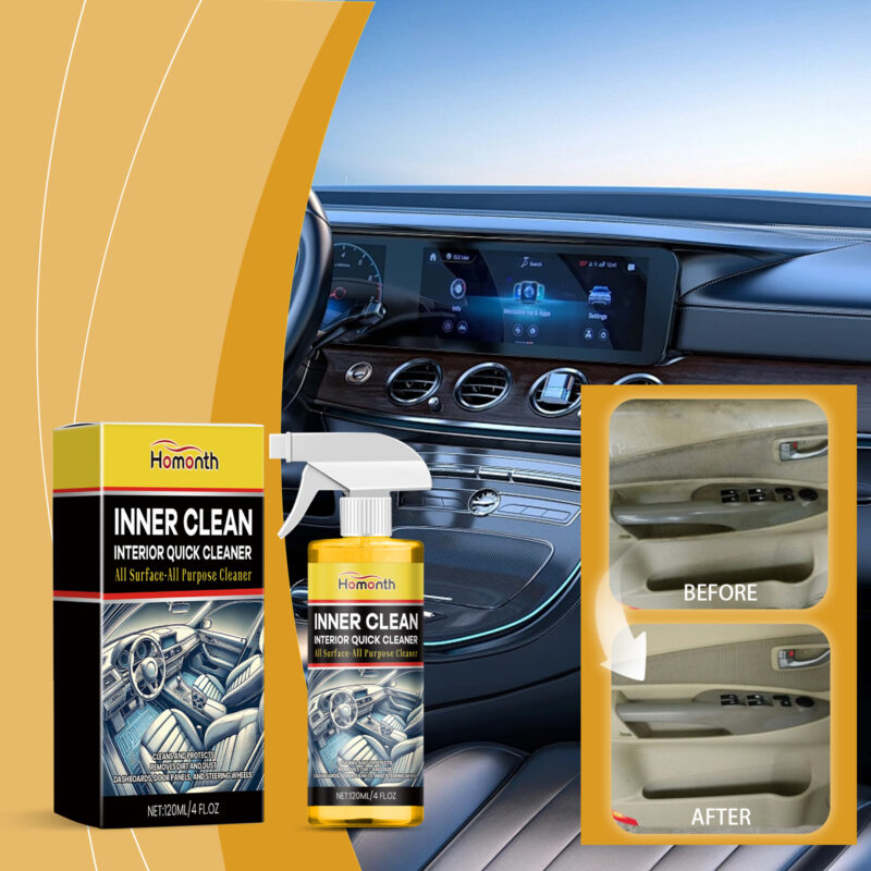 Homonth Multi-Purpose Car Interior Cleaner - Fast-Acting, Safe Surface Formula - Image 2