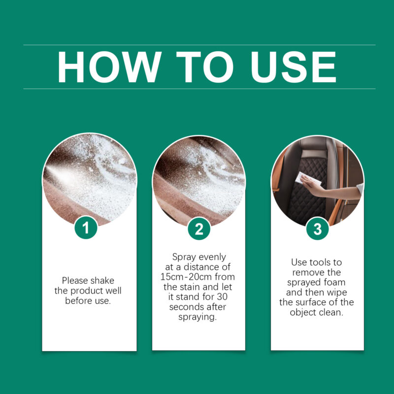 Homonth Multi-Purpose Car Interior Foam Cleaner – Fast-Acting, Safe Surface - Image 6