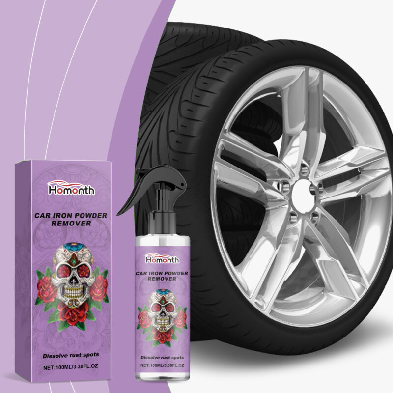 Homonth Multi-Purpose Fast-Acting Wheel Rust Remover Spray – Safe Car Wheel Cleaner - Image 2