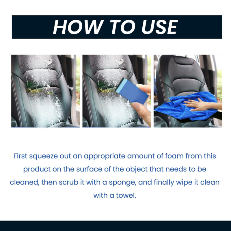 Homonth Multi-Purpose Foam Cleaner: Car Interior & Rust Remover, Surface-Safe - Image 6