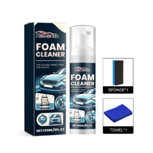 Homonth Multi-Purpose Foam Cleaner cleaning car interior surfaces safely