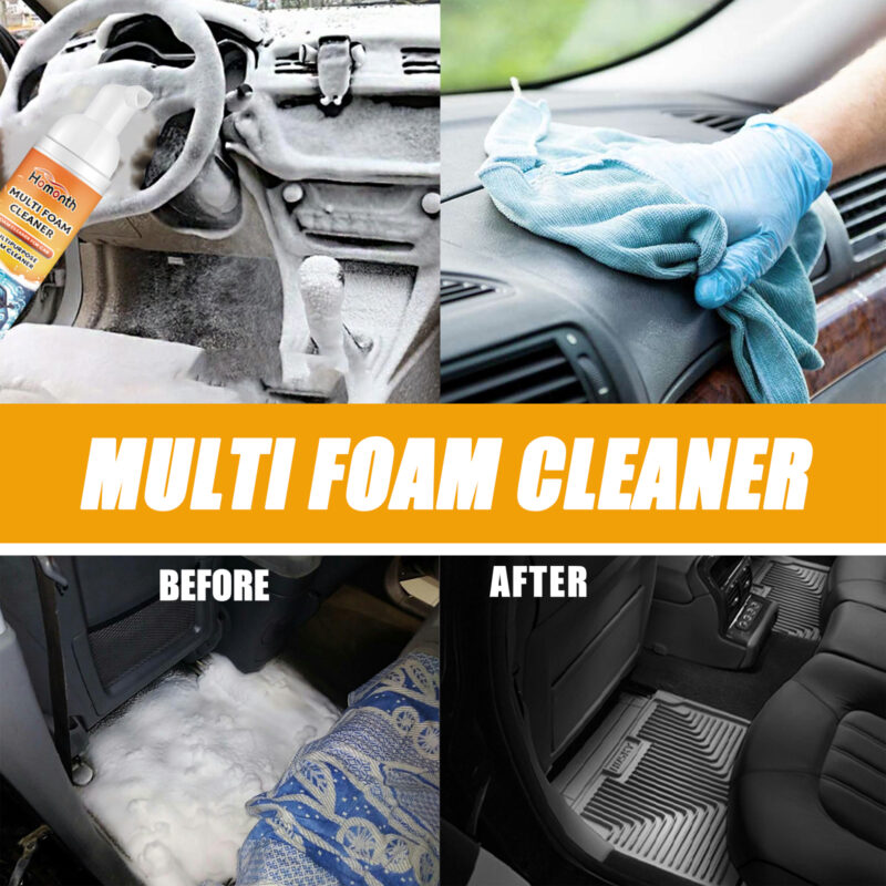 Homonth Multi-Purpose Foam Cleaner: Car Interior Safe, Fast-Acting Cleaning Formula - Image 4
