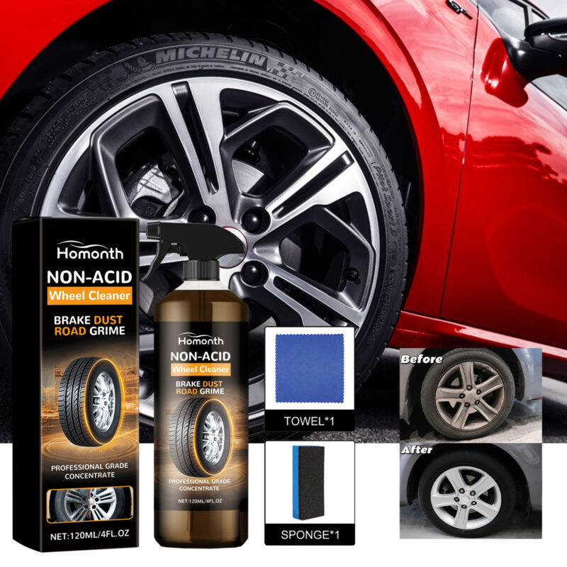 Homonth Multi-Purpose Non-Acid Wheel Cleaner – Fast-Acting, Safe for Hubs & Tires - Image 2