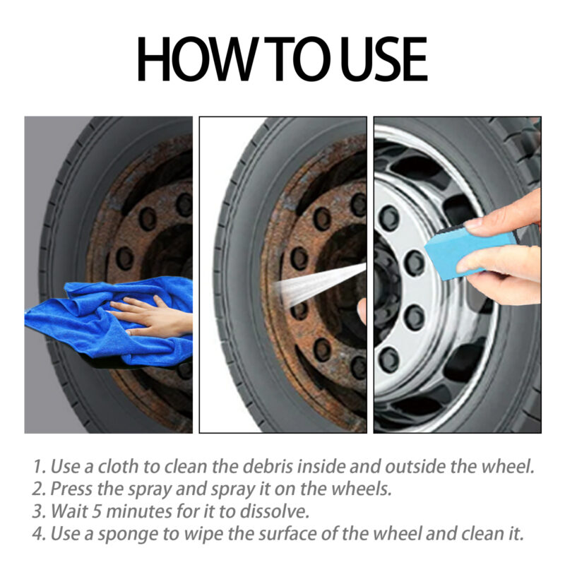 Homonth Multi-Purpose Wheel Cleaner: Bug Remover, Rust Protection – Fast-Acting, Surface-Safe - Image 6