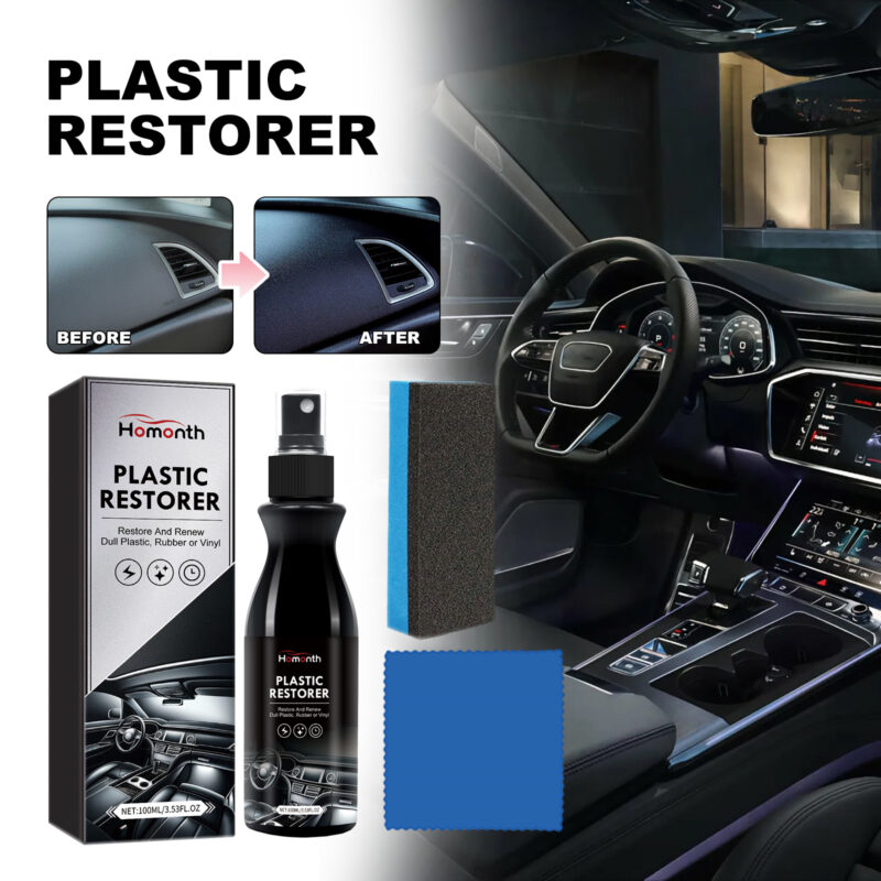 Homonth Plastic Restorer: Multi-Purpose Car Interior Cleaner & Rust Protection Formula - Image 2