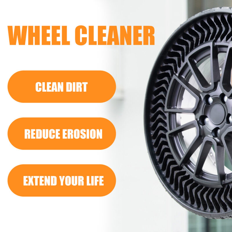 Homonth Wheel Cleaner: Fast-Acting Tire Dirt Remover, Safe for Surfaces - Image 3