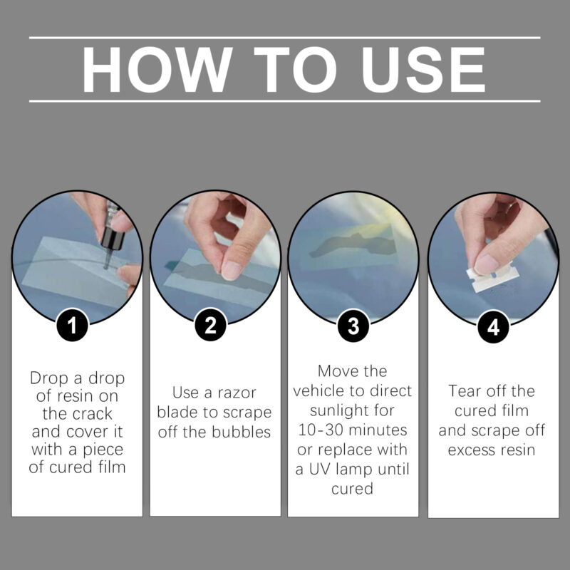 HOMONTH Windshield Crack Repair Kit: Fast-Acting Nano Solution for Clear Vision Car Windshield - Image 6