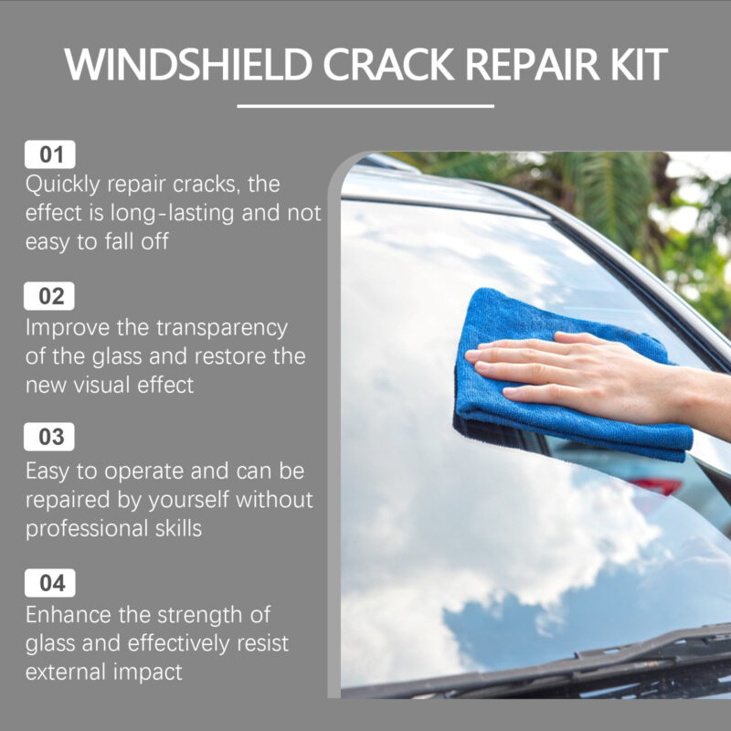 HOMONTH Windshield Crack Repair Kit: Fast-Acting Nano Solution for Clear Vision Car Windshield - Image 3