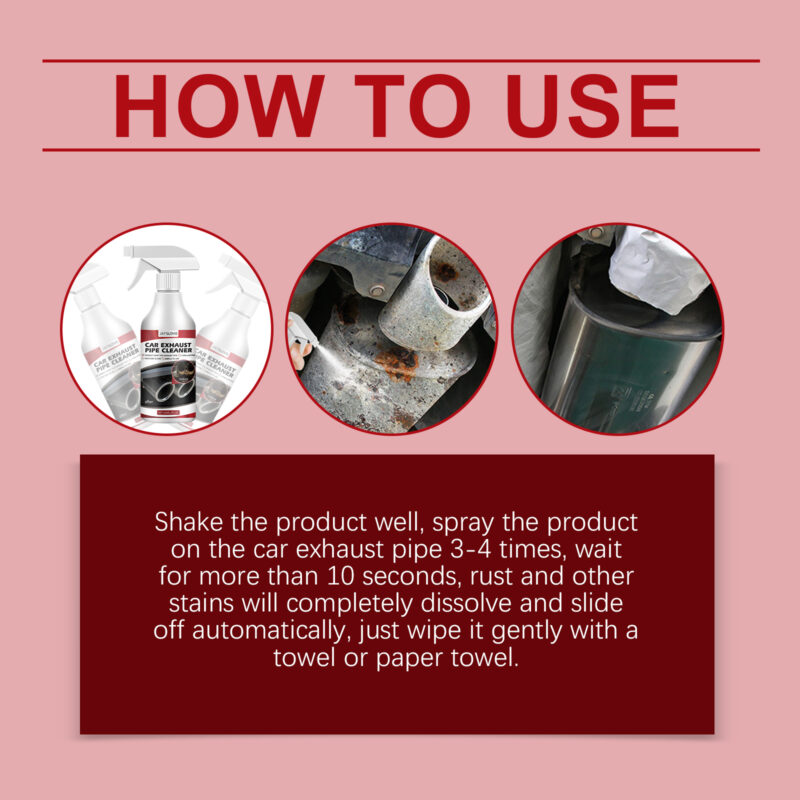 Jaysuing Exhaust Pipe Cleaner: Multi-Purpose Rust Remover, Safe Fast-Acting Formula - Image 6