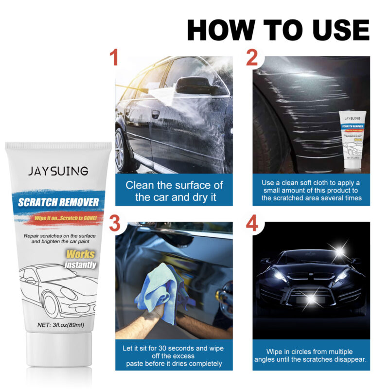 Jaysuing Fast-Acting Car Scratch Repair Cream – Surface-Safe Paint Polishing & Maintenance - Image 6