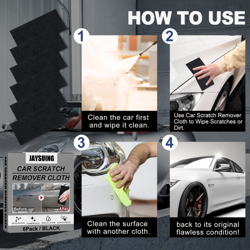Jaysuing Nano Flash Cloth: Fast-Acting Car Scratch & Water Stain Remover (Safe for Surfaces) - Image 6