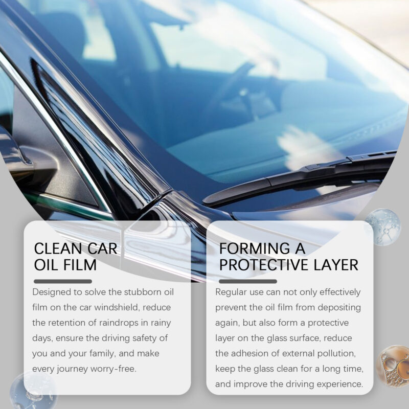 Multi-Functional Car Glass Cleaner: Oil Film Remover, Safe & Fast-Acting - Image 3
