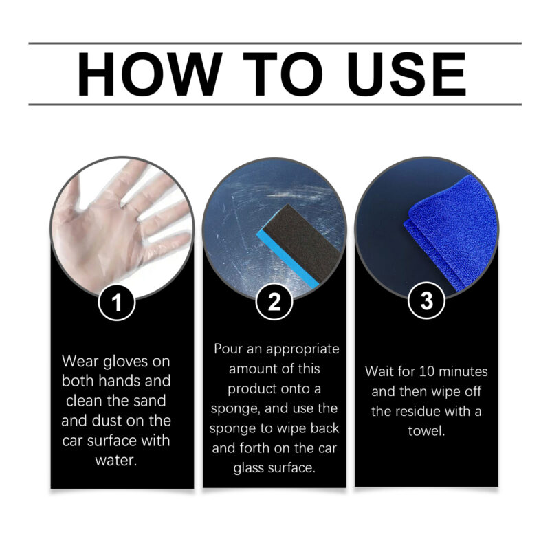 Multi-Purpose Car Ceramic Coating Wax – Glass Oil Film Cleaner, Protective Formula - Image 6