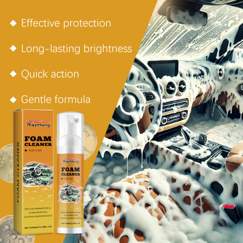 Multi-Purpose Car Foam Cleaner: Fast-Acting Interior Decontamination & Surface-Safe Protection - Image 3