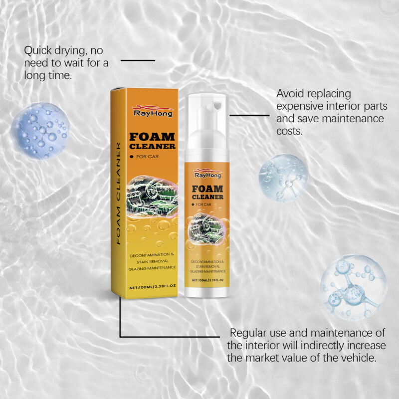 Multi-Purpose Car Foam Cleaner: Fast-Acting Interior Decontamination & Surface-Safe Protection - Image 4