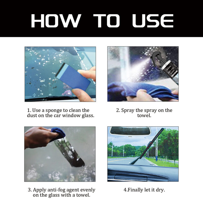 Multi-Purpose Car Glass Anti-Fog Spray – Fast-Acting, Surface-Safe Cleaning Solution - Image 5