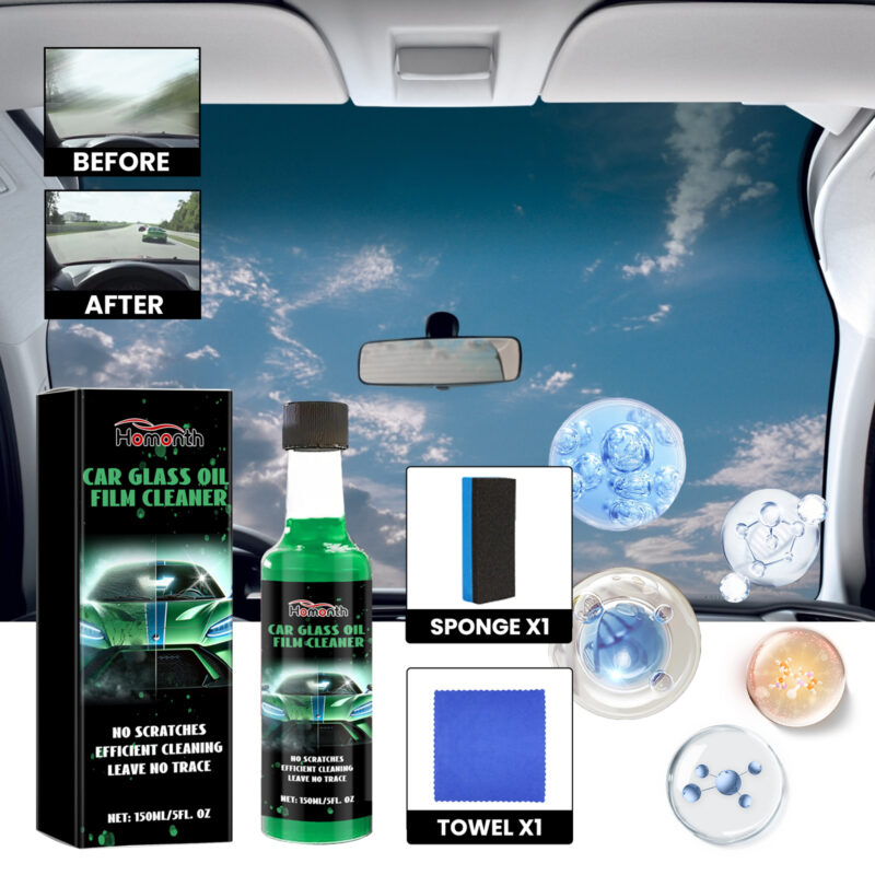 Multi-Purpose Car Glass Cleaner: Oil Film Remover, Fast-Acting & Surface-Safe - Image 2
