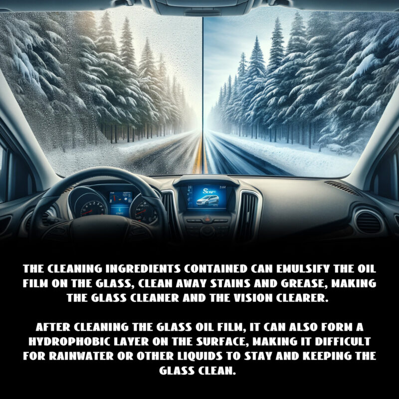 Multi-Purpose Car Glass Cleaner: Oil Film Remover, Fast-Acting & Surface-Safe - Image 3
