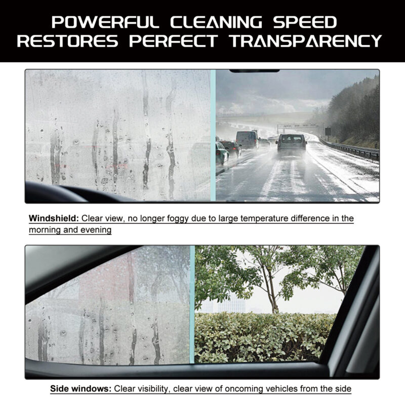 Multi-Purpose Car Glass Cleaner: Oil Film Remover, Fast-Acting & Surface-Safe - Image 4