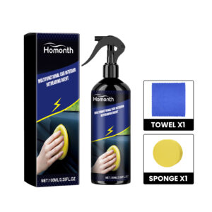 Multi-purpose car interior cleaner with surface-safe formula for dust and stain removal