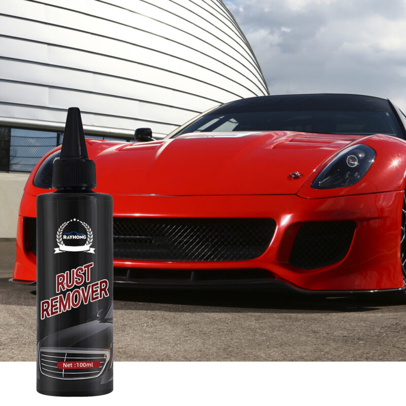 Fast-acting multi-purpose car rust remover surface-safe protective formula