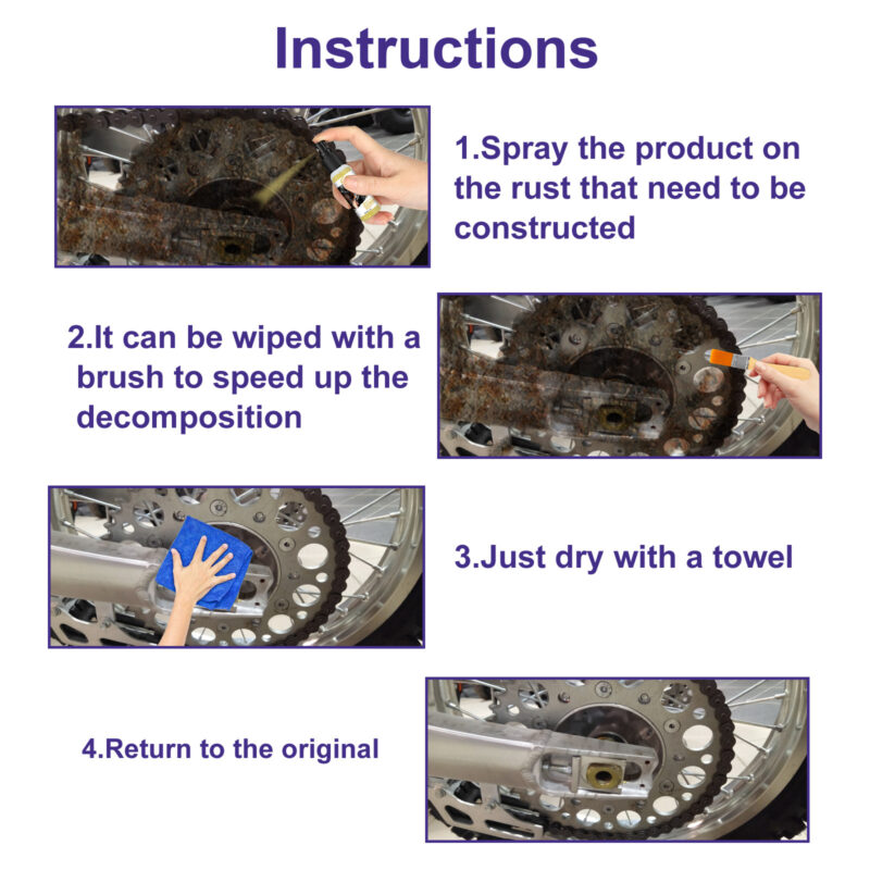 Multi-Purpose Car Rust Remover Spray – Fast-Acting, Safe for Metal, Lubricating & Brightening - Image 5