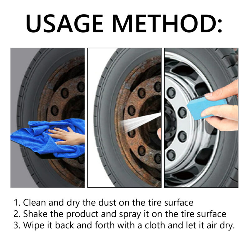 Multi-Purpose Car Tire Brightener & Wheel Protectant – Fast-Acting, Surface-Safe Spray - Image 6