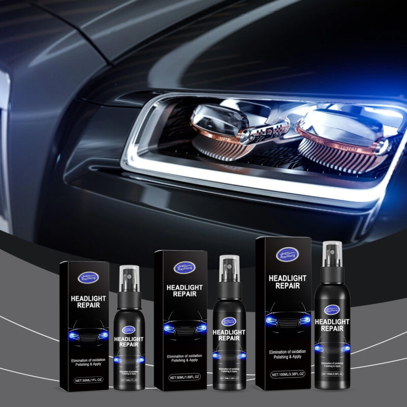 OUHOE Fast-Acting Headlamp Repair Spray – Scratch Polishing, Surface-Safe (50ml) - Image 2