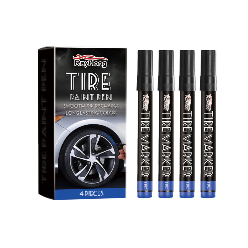 Quick-drying car tire marker with durable