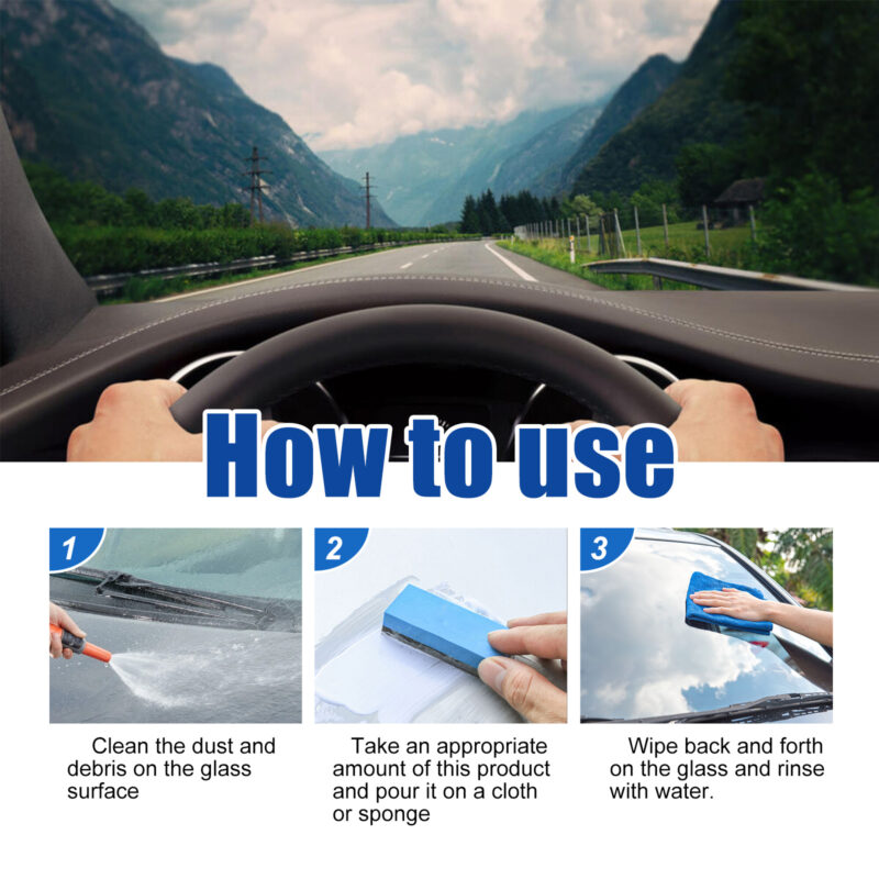Rayhong 2-in-1 Car Oil Film Cleaner – Fast-Acting Windshield Stain Remover, Surface-Safe - Image 6