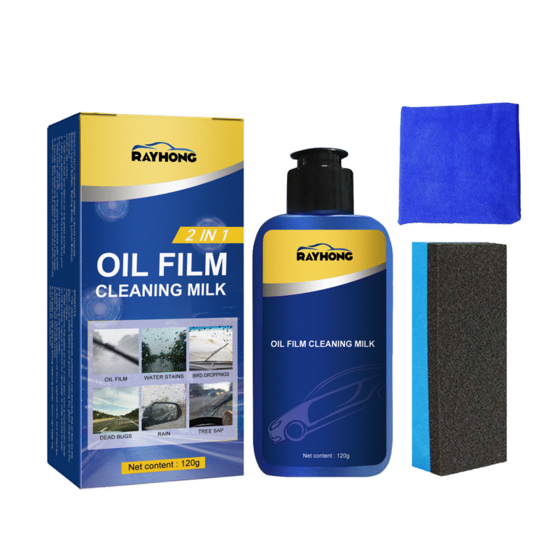 Rayhong 2-in-1 Car Oil Film Cleaner – Fast-Acting Windshield Stain Remover, Surface-Safe - Image 2