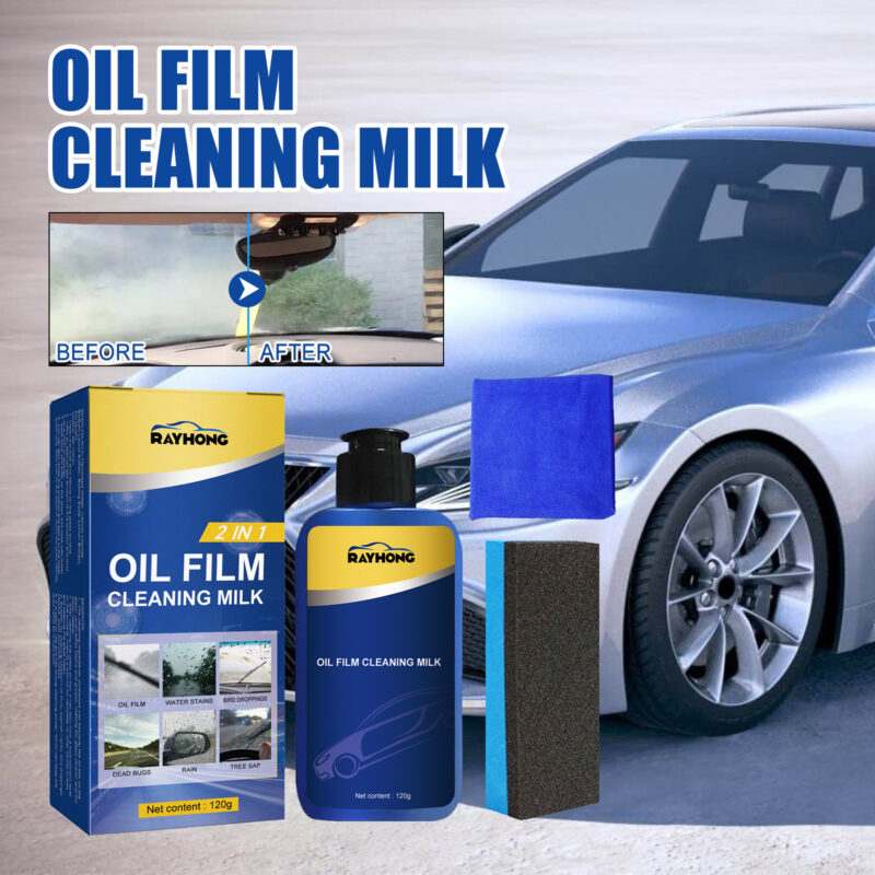 Rayhong 2-in-1 car oil film cleaner fast acting windshield stain remover