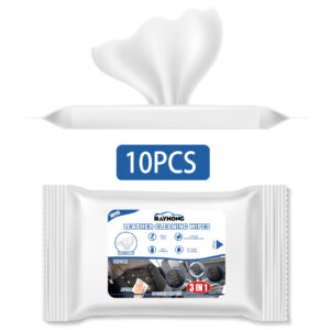 Rayhong 3in1 car interior cleaner wipes multi purpose surface safe leather cleaning