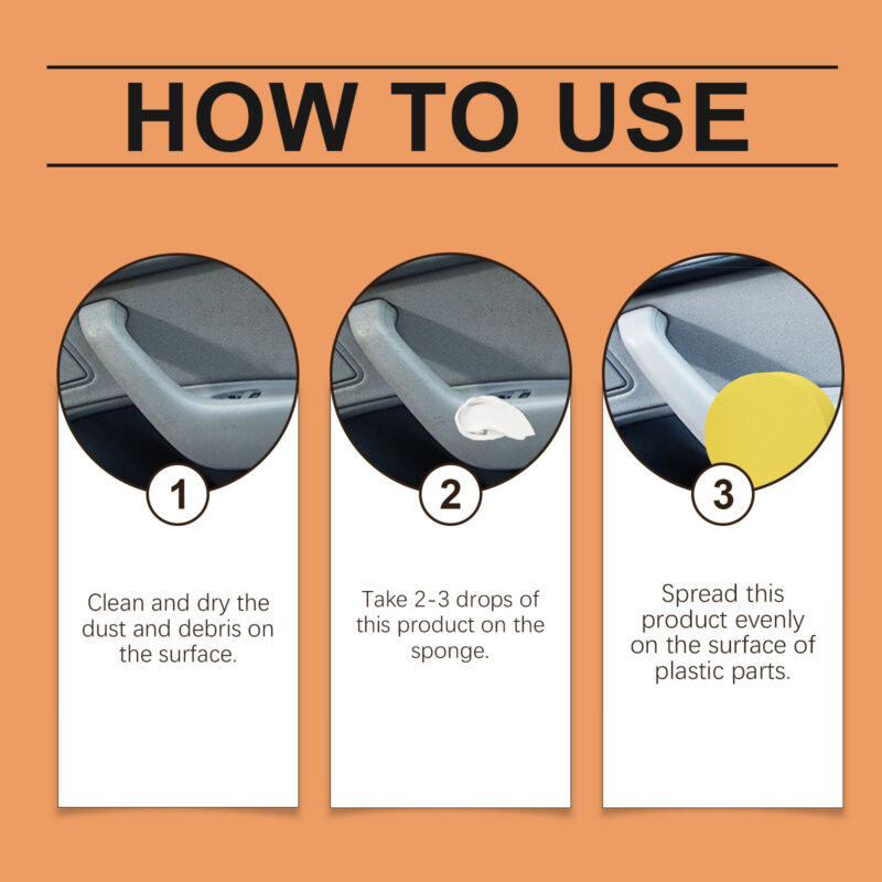 Rayhong Car Black Plastic Polishing Paste – Multi-Purpose, Surface-Safe Interior Refurbisher - Image 6