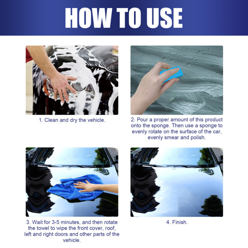 Rayhong Car Ceramic Coating: Multi-Purpose Paint Protection, Waterproof Scratch Repair Cleaner - Image 5
