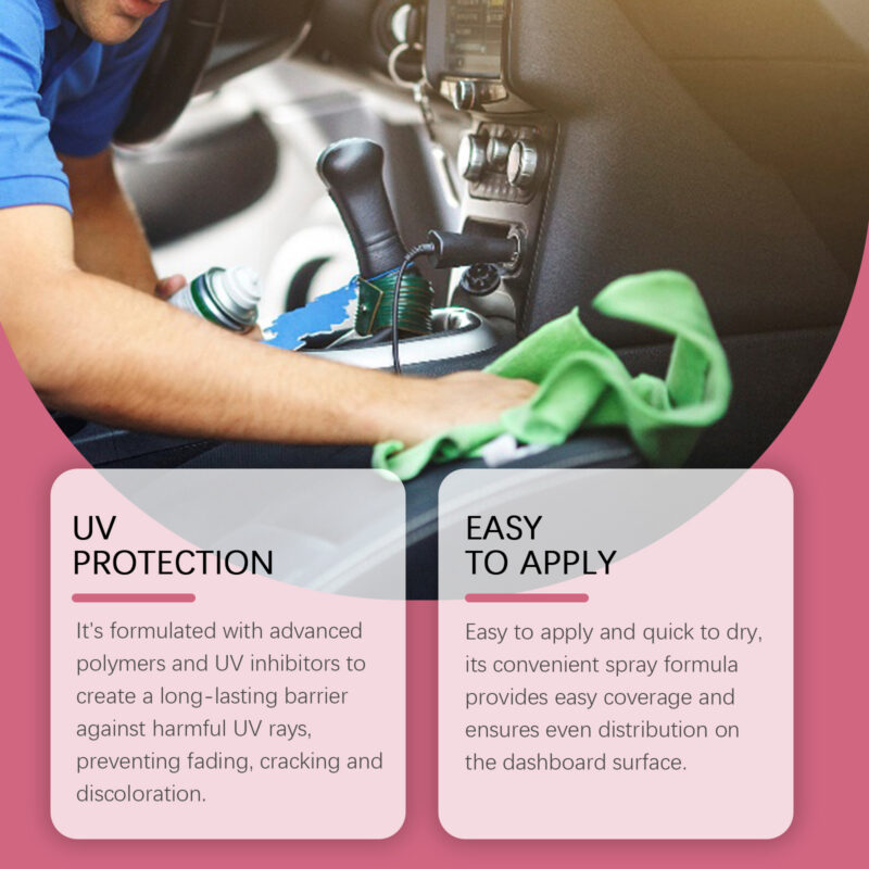 Rayhong Car Dashboard Polish Spray: Multi-Purpose, Safe Interior Plastic/Rubber Cleaner & Protector - Image 4