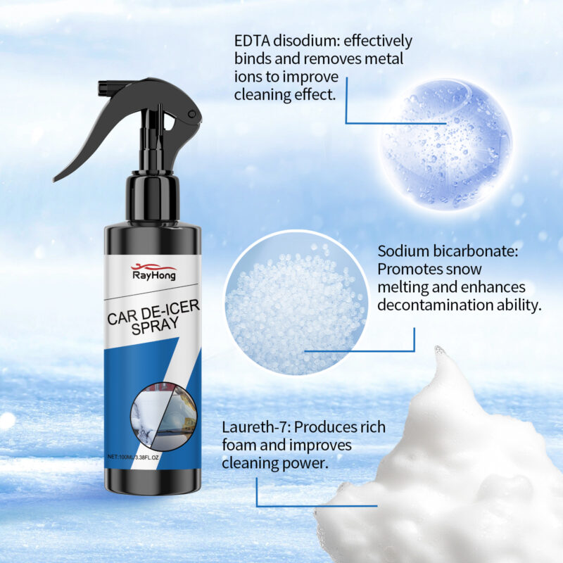 Rayhong Car De-Icer Spray: Fast Defrosting, Multi-Purpose Ice Remover for Windshields & Keyholes - Image 4