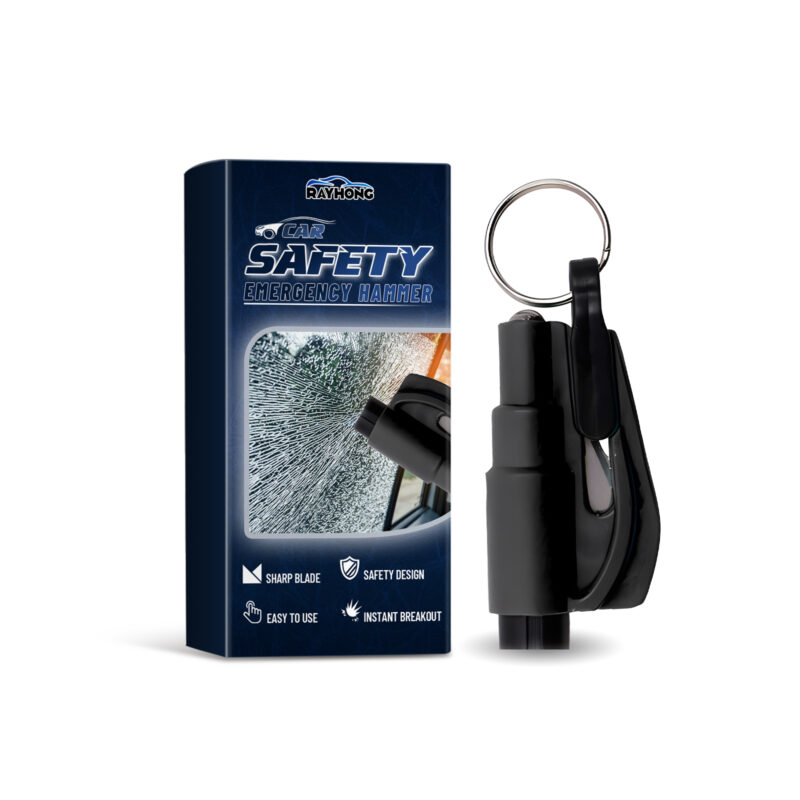 Rayhong Car Emergency Hammer compact window breaker with seat belt cutter for car escape