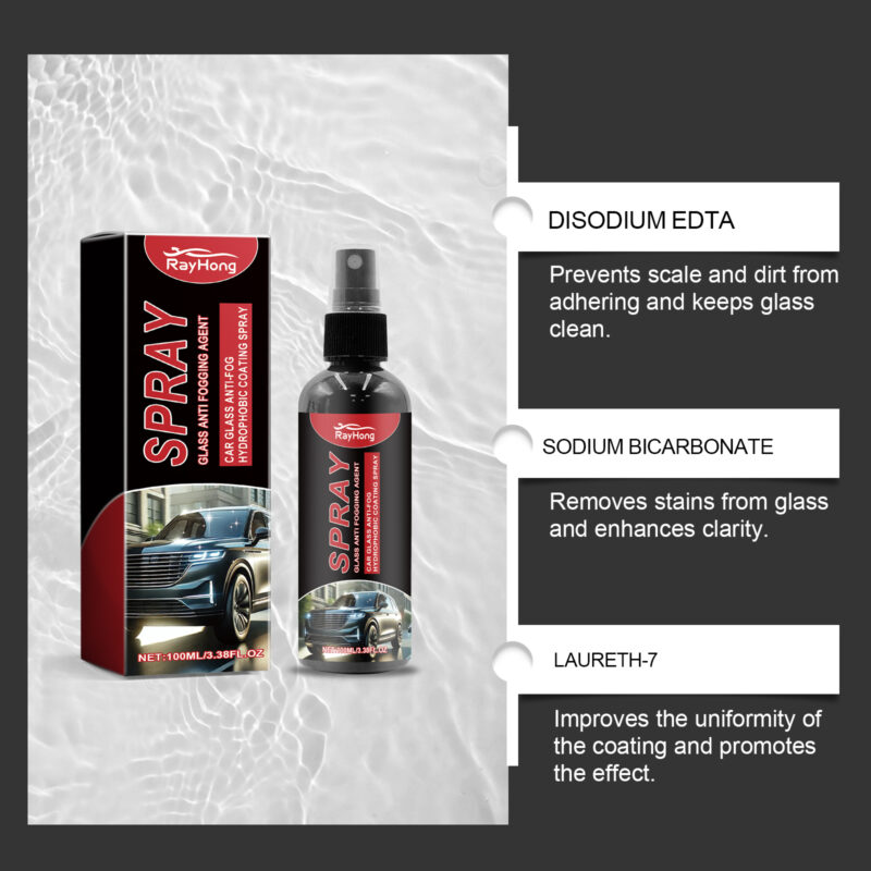 Rayhong Car Glass Anti-Fog Spray: Fast-Acting Windshield Cleaner & Protective Coating - Image 3