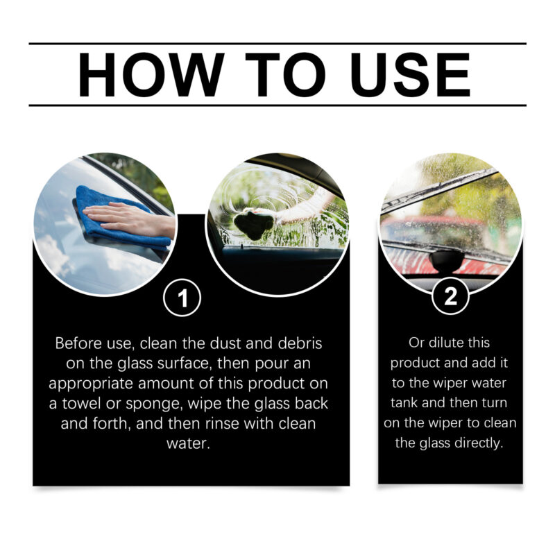 Rayhong Car Glass Cleaner: Fast-Acting Oil Film Remover, Windshield Safe - Image 6